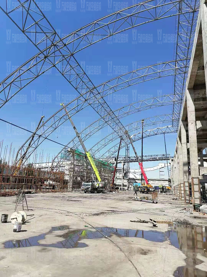 內(nèi)蒙能源長(zhǎng)城五礦選煤廠鋼骨架膜棚建設(shè)項(xiàng)目進(jìn)入膜結(jié)構(gòu)安裝階段 內(nèi)蒙能源長(zhǎng)城五礦選煤廠鋼骨架膜棚建設(shè)項(xiàng)目進(jìn)入膜結(jié)構(gòu)安裝階段