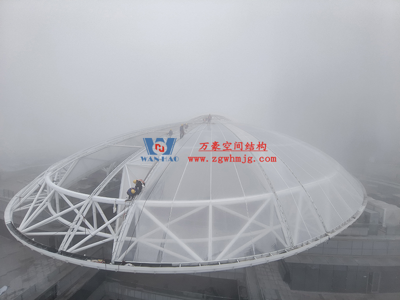 明宇廣場(chǎng)6號(hào)地塊商業(yè)（萬(wàn)達(dá)廣場(chǎng)）改造項(xiàng)目鋼膜結(jié)構(gòu)ETFE蓋頂天幕工程