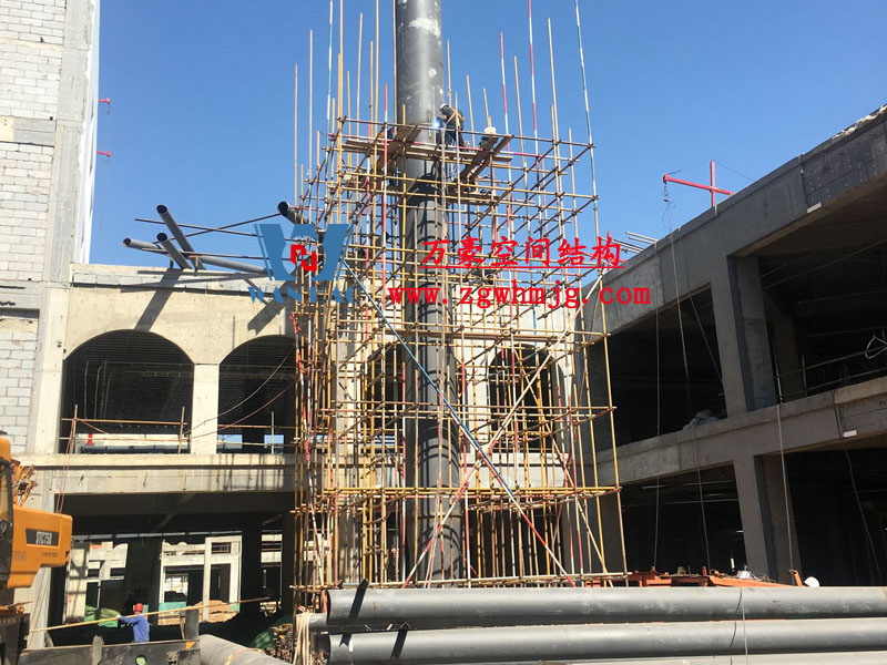 山東聊城萬達(dá)小鎮(zhèn)七彩祥云索膜結(jié)構(gòu)項目