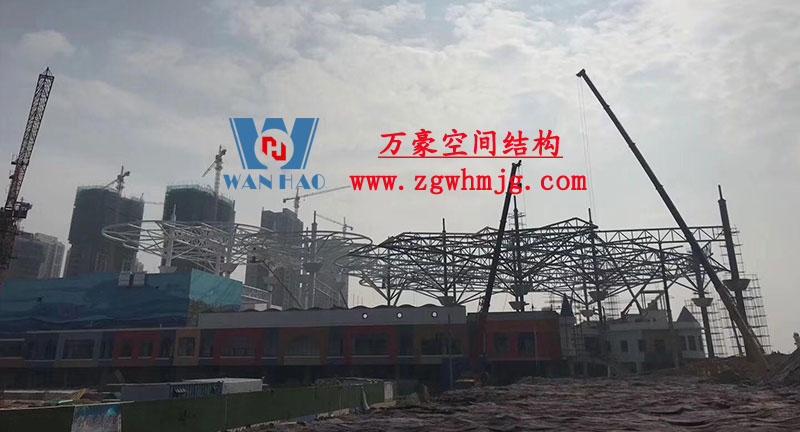 山東聊城萬達(dá)小鎮(zhèn)七彩祥云索膜結(jié)構(gòu)項目