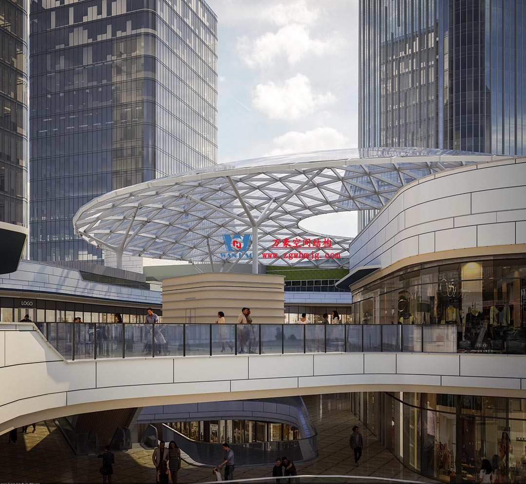 組合型創(chuàng)意消費空間|紹興華發(fā)金融活力城ETFE膜結(jié)構(gòu)商業(yè)天幕