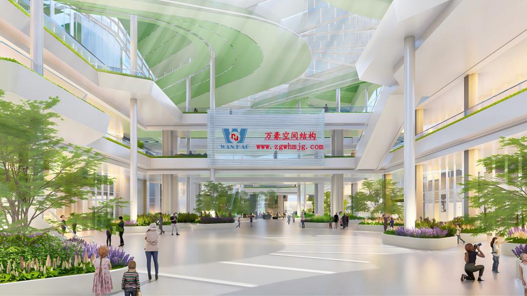 在中庭種一片鋼膜結(jié)構(gòu)的“森谷”