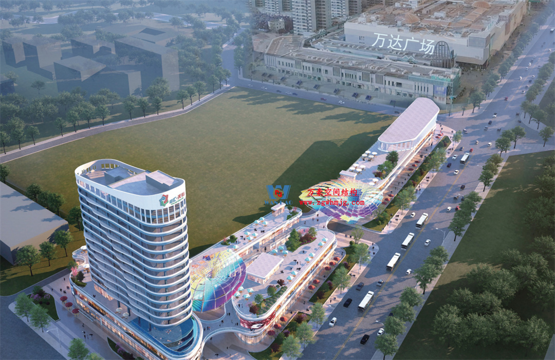 茂名總匯天街ETFE氣枕商業(yè)天幕，打造光影藝術(shù)“場景”