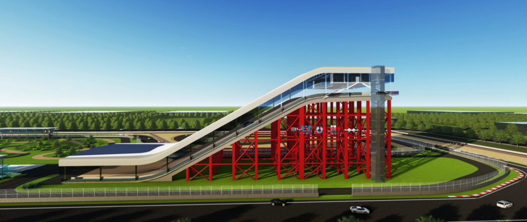 馭風(fēng)逐沙，織就賽道美學(xué)——比亞迪紹興嵊州賽車場干拔沙坡觀景平臺鋼膜結(jié)構(gòu)