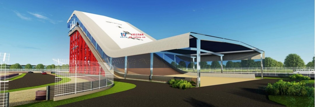 馭風(fēng)逐沙，織就賽道美學(xué)——比亞迪紹興嵊州賽車場干拔沙坡觀景平臺鋼膜結(jié)構(gòu)