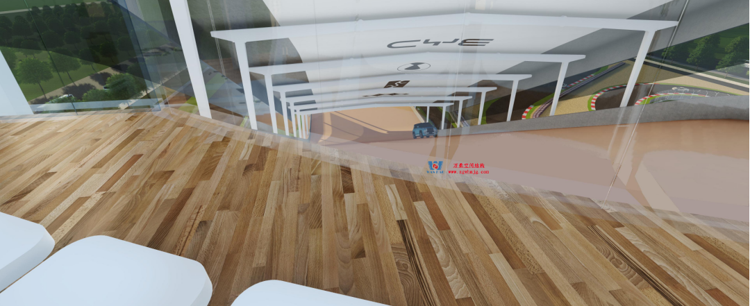 比亞迪紹興嵊州賽車場(chǎng)干拔沙坡觀景平臺(tái)鋼膜結(jié)構(gòu)