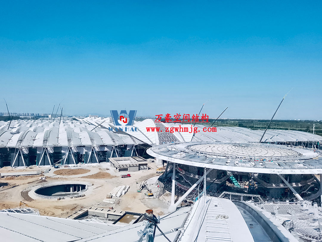 鄭州中原高鐵港數(shù)字展貿(mào)城ETFE PTFE膜結(jié)構(gòu)項(xiàng)目