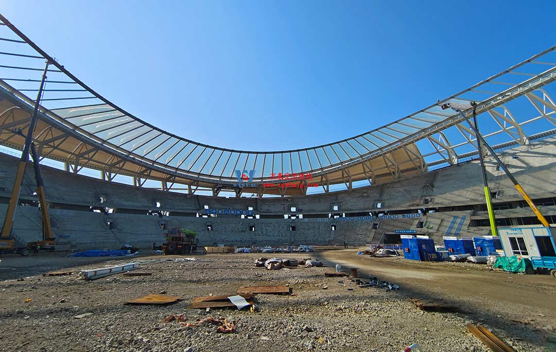 太湖之畔，華燈初上|無錫奧體中心施工加速