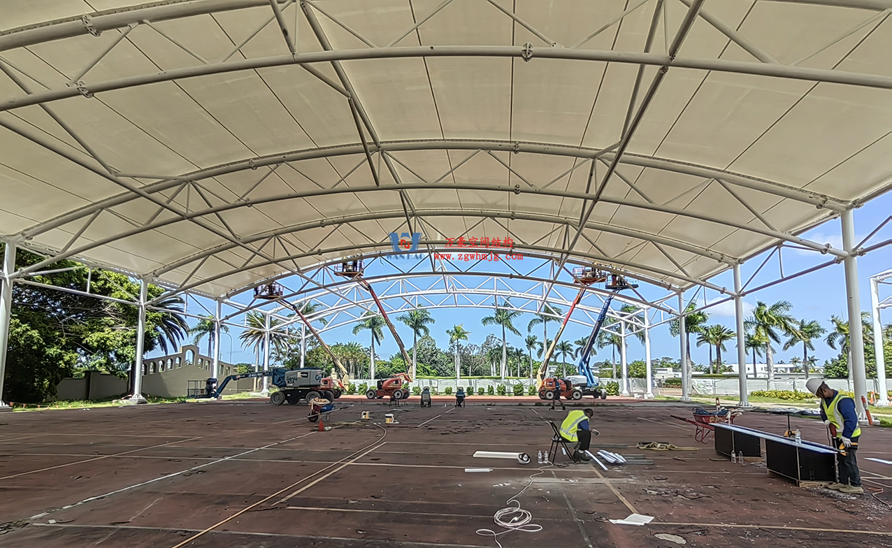 澳大利亞希望島網(wǎng)球中心PTFE膜屋面