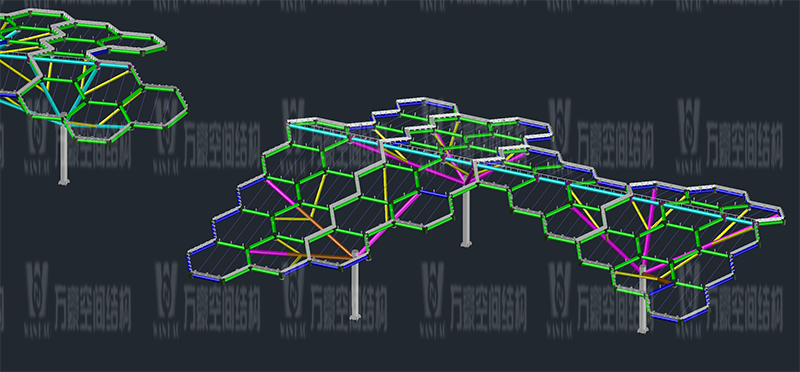 萬(wàn)豪2021第8標(biāo)-樂清鐵定溜溜樂園ETFE天幕及PTFE景觀傘膜結(jié)構(gòu)工程