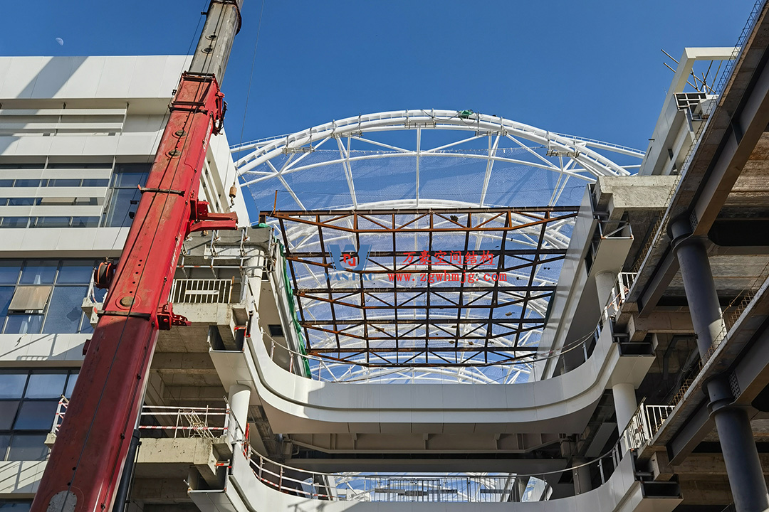 工程進(jìn)度全速推進(jìn)，PTFE膜材張拉在即！