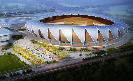 瑞麗國際文體中心建設(shè)項(xiàng)目體育場屋面膜結(jié)構(gòu)工程