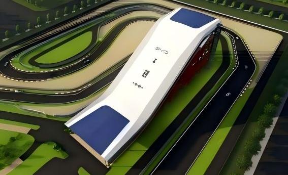 比亞迪紹興嵊州賽車場干拔沙坡觀景平臺(tái)PTFE膜結(jié)構(gòu)