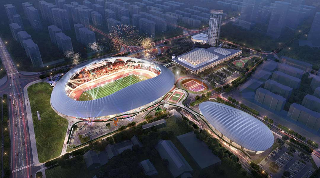 山東蓬萊體育場施工進度大揭秘！