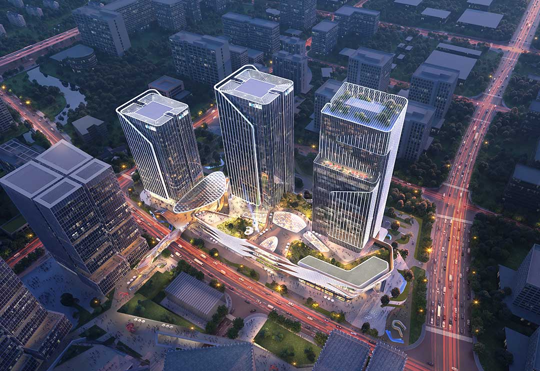 上海集成電路設(shè)計產(chǎn)業(yè)園 ETFE 氣枕膜結(jié)構(gòu)完美收官，點亮張江 